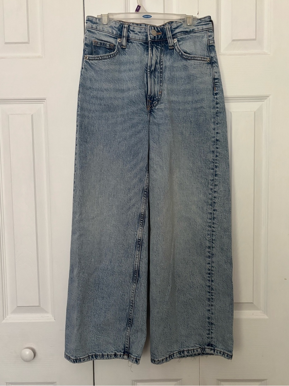 H&M Light Blue Wide-Leg High-Rise Jeans